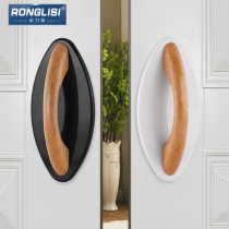 Free Punch Drawer Cabinet Door Cabinet Glass Doorknob Refrigerator Push-and-pull Transfer Door Powerful Glued Bridge Type Beech Wood Handle