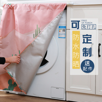 Washing machine sunscreen curtain curtain roller dust cover cloth waterproof pad balcony sunshade light luxury cloth cover towel