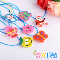 Children Birthday Party Supplies Cartoon LED Luminous Necklace Luminous Watches Bracelet Little Kids Birthday Gifts