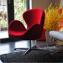 Creative simple home beauty space swan egg shell sheep flock cloth computer staff rotating fabric office chair