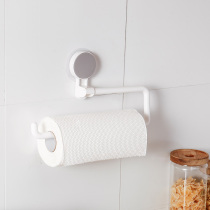 Kitchen toilet paper towel rack Kitchen cling film paper rack Refrigerator suction cup hanger Roll paper rack Storage rack free of holes