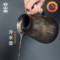 Jungshan Hall Ceramic GOLDEN GLAZE COLD KETTLE HEAT RESISTANT HOUSEHOLD JUICE LARGE NUMBER OPEN WATER GLASS ANTI-EXPLOSION COOL KETTLE ZAKERS