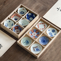 The same as Japan imported from the field the blue and white small bowl six-piece gift box Japanese home and style dishes
