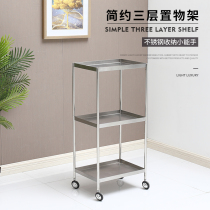 High-grade stainless steel barber shop trolley tool cabinet hairdressing drawer cabinet hair salon special ironing and dyeing bar car