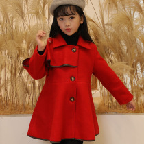 (Broken Yard clear cabin not to be changed) girls big coat fur what about the coat autumn and winter childrens winter clothes?