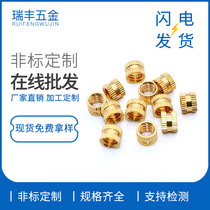 Copper nut M3*2 3 4 4 5 6 7 8 9 10 12 14*5 Injection copper nut embedded parts copper inlaid