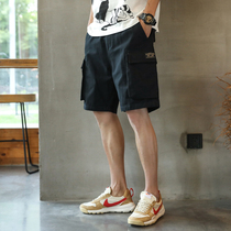 Hong Kong Tide Label Casual Shorts Men Wear Black 5 5 pants in Summer Men