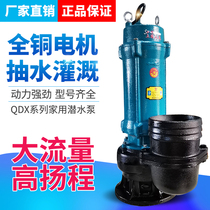  Shanghai peoples 220V submersible pump large flow large head pump high head water pump 4 inch sewage pump