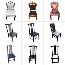 New Chinese Dining Chair Solid Wood Soft Bag Chair Dining Chair Dining Room Chair Home Imitation Antique Chair Hotel Foreskin Chair Hotel Chair