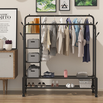 Clothes rack floor-to-ceiling bedroom household clothes storage artifact Simple drying hanging clothes folding indoor collars pole
