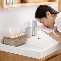 High-end toilet tissue box sink disposable toilet paper box countertop paper extraction light luxury high-end European style