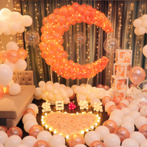 Birthday decoration scene layout ktv balloon Party party party romantic confession background wall Net red props creative supplies