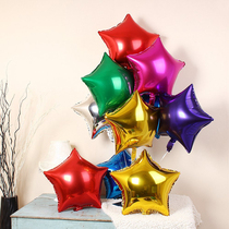 Light panel Aluminum film pentagram Balloon Aluminum Foil Balloon Birthday Arrangement Holiday Celebration opening shop Qing arrangement decorations