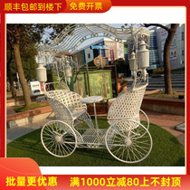 European-style wrought outdoor car Cafe hotel lounge couple seat wedding site decoration props