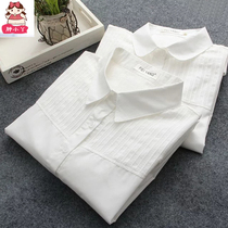 Pregnant women shirt professional work plus large size maternity short shirt cotton work overalls long sleeve top women