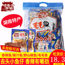 Jinggang ancient town hairy fish 400g spicy small fish snacks wholesale Hunan specialty spicy snacks spicy dried fish