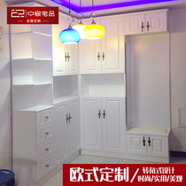 Foyer Daxing District Beijing customized European combination of paint doors porch shoes custom corner cabinets new products