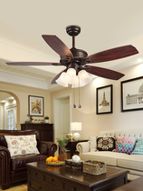 Hashida new Chinese restaurant fan lamp retro ceiling fan home living room ceiling fan lamp American fan chandelier Big Wind