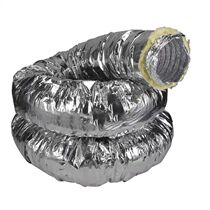 150mm central air conditioning fresh air system sandwich aluminum foil glass fiber rock wool insulation ventilation hose high temperature resistance