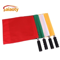 Football match patrol flag issuing order referee flag signal starting flag referee hand flag flag football referee flag