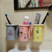 Childrens brush cup set small Cup cartoon cute tooth cylinder magnetic suction wash cup anti-fall family toothbrush girl