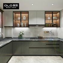 I Le cabinet Sutter modern simple overall kitchen cabinet storage custom household open quartz stone countertop