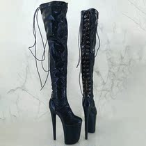 Leecabe Super heel boots nightclub high heel boots boots fashion pole dance back strap model boots 5B