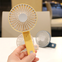 Mini folding fan hanging rope USB rechargeable data line Student Dormitory Classroom Portable Pocket Small Fan