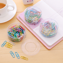 100 metal box metal classification color paper clip paper clip for Office file bookmarks cute paper clip