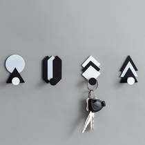 Simple ins wind strong viscose hook Light luxury wall-free perforated wall without trace sticker hook Wrought iron decorative sticky hook