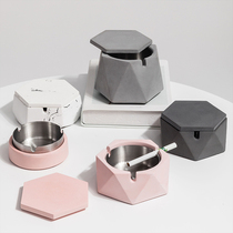 Nordic Ins Wind Ashtrays Creativity Individuality Trend Anti Fly Ash Home Living Room Cute Girl with lid Smoke cylinder