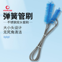 Longer water pipe brush fish tank filter barrel glass inlet and outlet water spring hose pipe cleaning and cleaning device