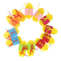 Early education parent-child teaching aids non-woven slippers tie shoelaces wearing shoelaces Kindergarten area corner toy activity area materials