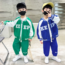 Boy sportswear suit Spring and autumn clothes 2022 new trendy boys baseball clothes spring children handsome clothes damp