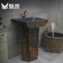 The Phantom Family Homes Wash Basin Outdoor Washbasin Stone Columns Basin Balcony Washstand Outdoor Garden Art Column Basin