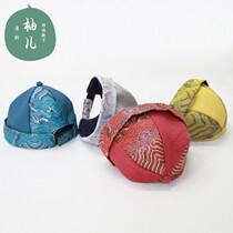Pomelo cotton and linen childrens landmain hat boy baby year old melon hat Baby Baby Baby hat ancient wind autumn and winter