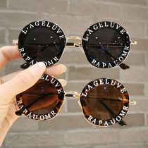 Childrens hipster fashion glasses boys and girls personality street shot Joker round frame sunglasses baby anti-ultraviolet sun glasses