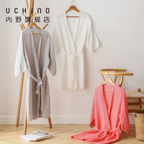 uchino Uchino five-star hotel bathrobe pure cotton male and female couples summer nightgown towel material cotton yukata