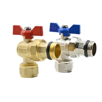  Special aluminum-plastic pipe live angle valve for water separator 1620 2025 external tooth live angle valve Internal tooth live angle valve