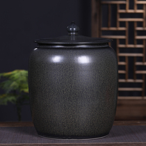 Jingdezhen ceramic rice cylinder water storage cylinder oil cylinder 20 kg 30 kg 50 moisture-proof and insect-proof household rice bucket with lid storage tank