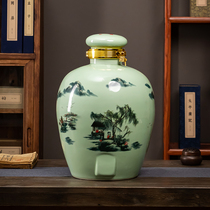  Jingdezhen ceramic wine jars 5 kg 10 20 30 50 kg with faucet Cellar storage wine cans sealed bubble wine bottles and pots