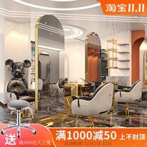 Net Red Barber shop mirror hair salon dedicated Wall single-sided double-sided floor mirror hairdressing shop mirror table wall cutting mirror