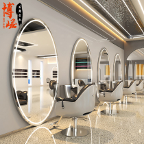 Barber shop mirror Net red with lamp hot dye mirror hairdressing shop hair salon special mirror table can be hung wall Beauty Mirror haircut mirror