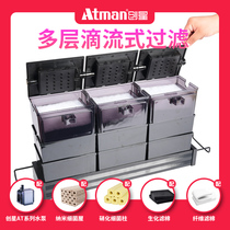 ATMAN Chuangxing drip box filter tank filter box small fish tank turtle filter upper filter box bottom filter tank
