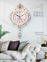 Kangba European creative glass wall clock fashion art clock sweep second movement hanging watch silent clock quartz clock