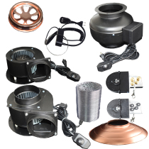 Smoke pipe fittings smoke pipe flange pipe aluminum foil pipe pull box spring box with light Hood auxiliary lamp