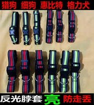 Large and small dogs thin dogs reflective collar Hubitte Hui Gree night luminous collar universal adjustable