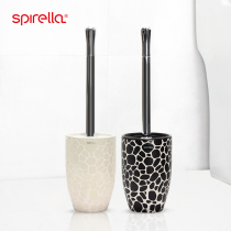 Swiss SPIRELLA Ceramic Pebble Durable Toilets with Base Toilet Cleaning Toilet Toilet Brush Holder Set