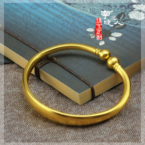 9999 Gold Glossy Pure Gold Bracelet Open Solid Gold Bracelet Classic Womens Bracelet Customized