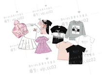 Guo kids ~ 2022 Summer childrens new second wave small deer tattooer series of dress and toothless toothpicks T-shirts